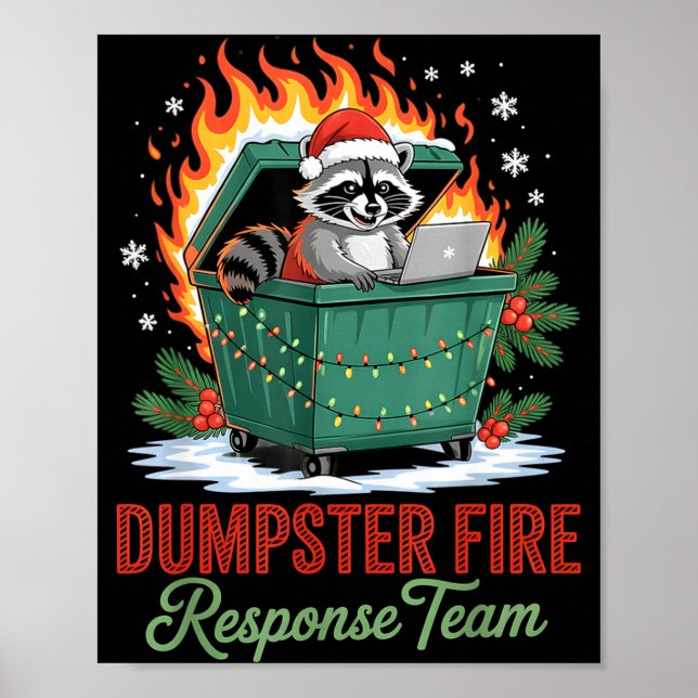 Póster Dumpster Fire Resnse Team Leader Christmas  (Frente)