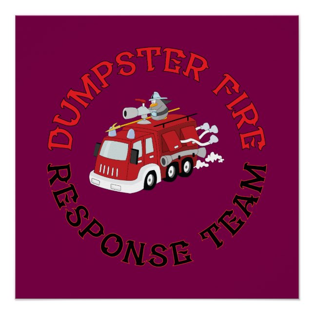 Póster Dumpster Fire Response Team (Anverso)