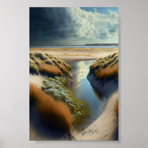 Póster Dunas costeras neerlandesas