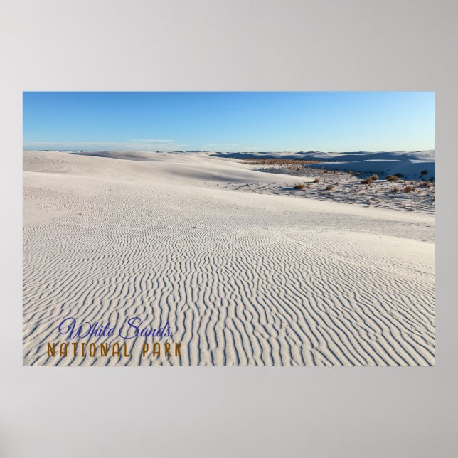 Póster Dunas de arena blanca (Frente)