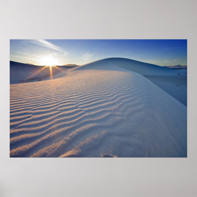 Póster Dunas de arena en el Monumento Nacional White Sand (Frente)