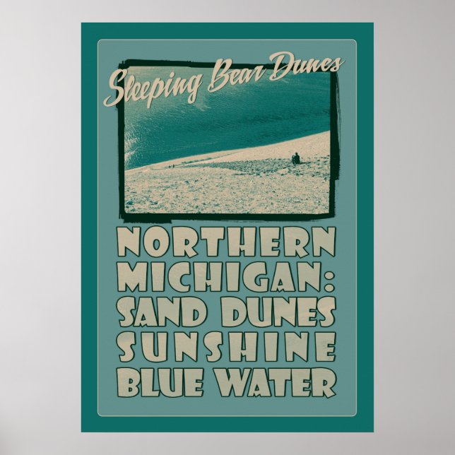 Póster Dunas de oso durmiente en el norte de Michigan (Frente)