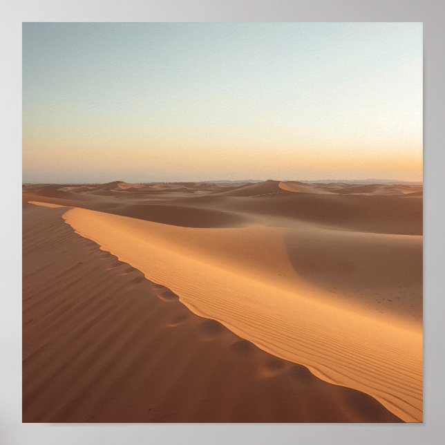 Póster Dunas de quietud del desierto (Frente)