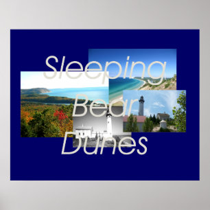 Póster Dunas del oso el dormir de ABH