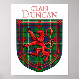 Póster Duncan Tartan Scottish Plaid Lion Rampant