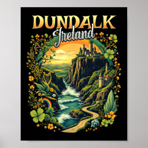 Póster Dundalk Ireland Vacation Trip Travel Irish Souveni
