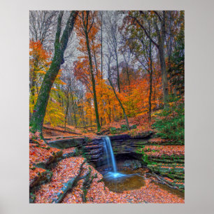 Póster Dundee Falls en otoño, Ohio