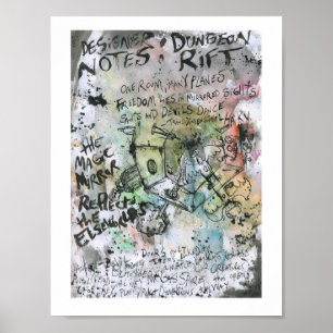 Póster Dungeon Rift Designer Notes Painting