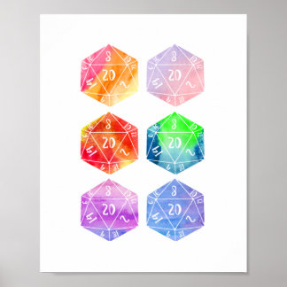 Póster Dungeons and Dragons, D20