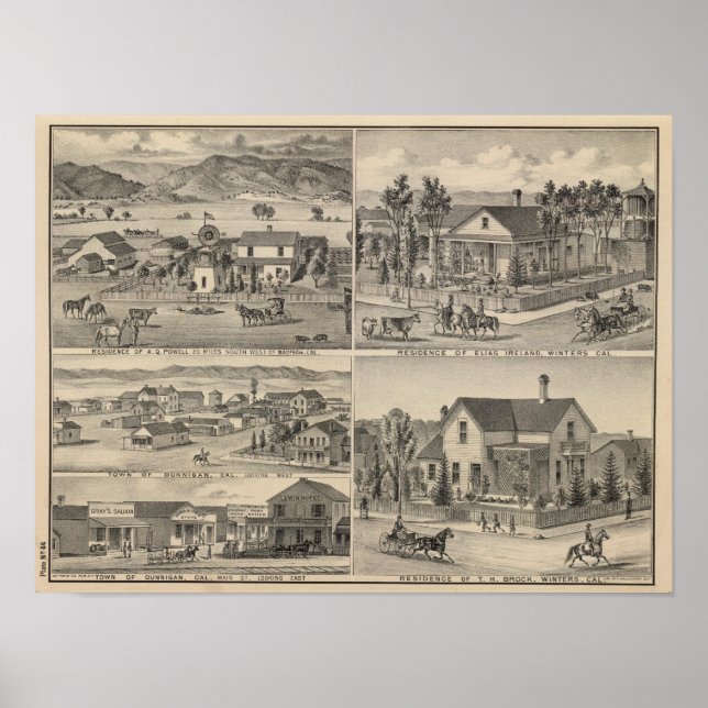 Póster Dunnigan, Winters, granja Madison (Frente)