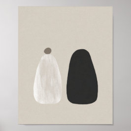 Póster Dúo Abstracto - Tonos Neutros