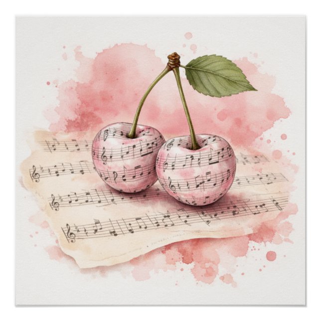 Póster Dúo de Cerezas Sweet Harmony (Anverso)