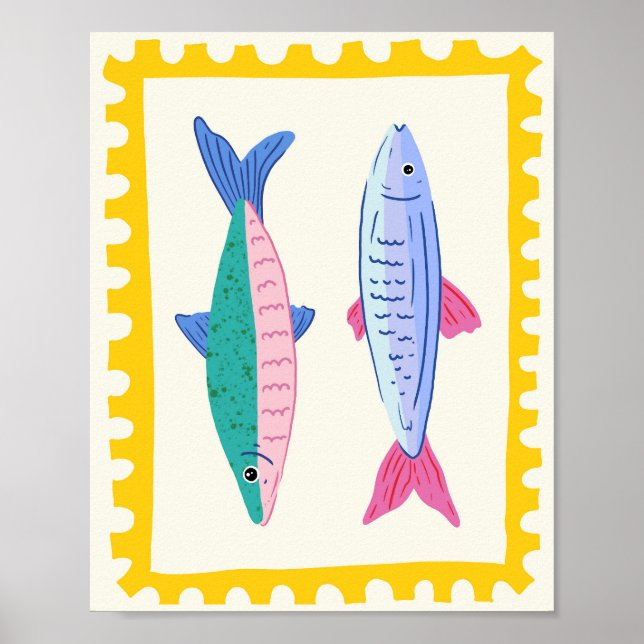 Póster Dúo de Sardinas (Frente)