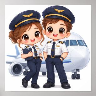 Póster Duo de tripulación del cielo