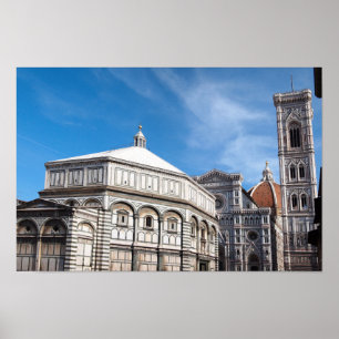 Póster Duomo y Baptistry, poster de Florencia