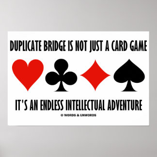 Póster Duplicar el puente no es sólo un juego de cartas i
