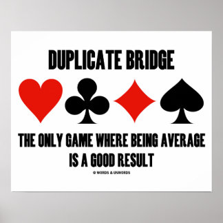Póster Duplicar sólo juego de puente donde sea promedio