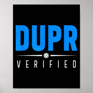 Póster Dupr verificado _ divertida cita de calificación d