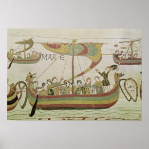 Póster Duque Guillermo de Normandía cruza el mar
