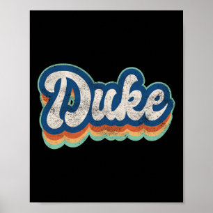 Póster Duque Nombre de pila Niño Estilo Vintage 70s 80s P