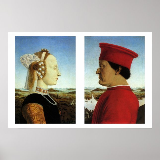 Póster Duque y duquesa de Urbino, Piero della Francesca (Frente)