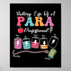 Póster Duración De La Batería De Un Paraprofesional De Vu