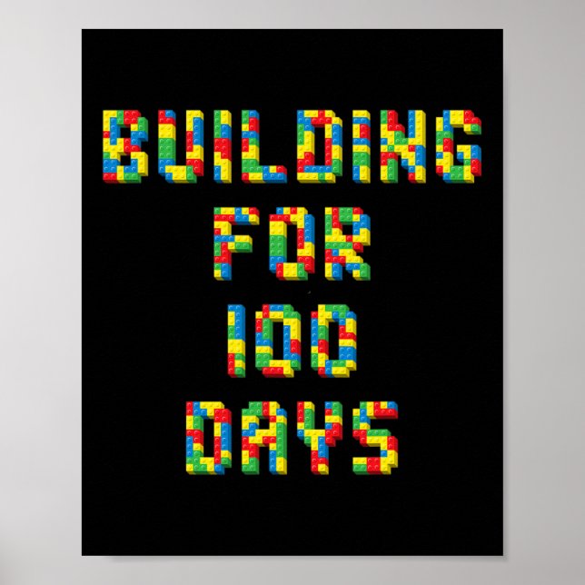 Póster Durante 100 días feliz 100° día de los escolares 1 (Frente)