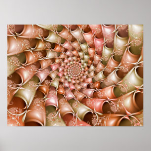 Póster Duraznos y Crema Espiral