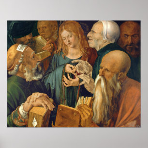 Póster Dürer - Jesús entre los doctores