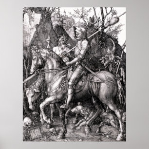 Póster Durer Knight Death y el Poster del diablo