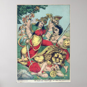 Póster Durga, Asesina del Demonio Búfalo (Mitología Hindú