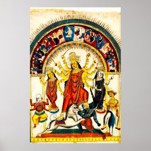 Póster Durga, el destructor de los males