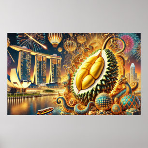 Póster Durian Extravaganza Marina Bay Sands - Singapur