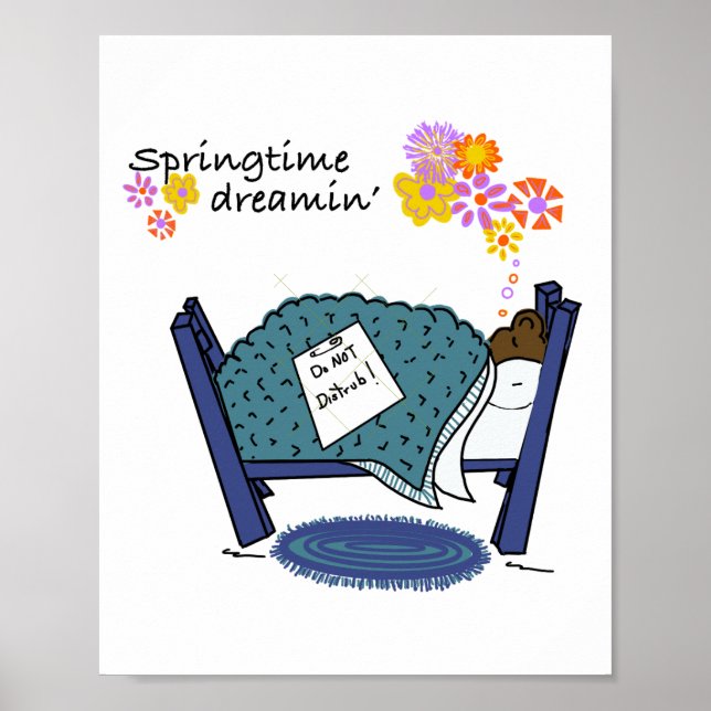 Póster Durmiendo arrojo soñando con la primavera (Frente)