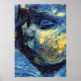 Póster durmiendo nuevo mundo, en los brazos del amor.