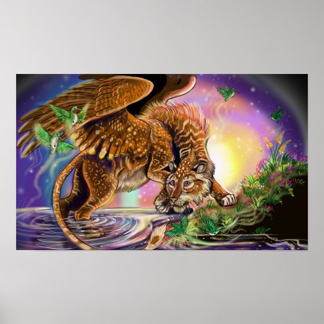 Póster Dusk Hunter Flying Cat (Frente)