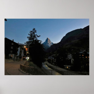 Póster Dusk in Zermatt