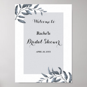 Póster Duste Blue Eucalyptus Bridal Shower