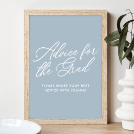 Póster Dusty Blue Advice para el Rótulo Grad
