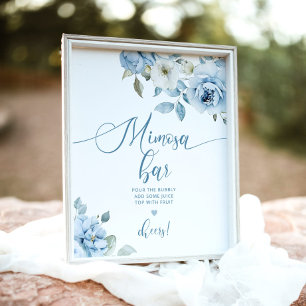 Póster Dusty Blue algo azul mimosa bar