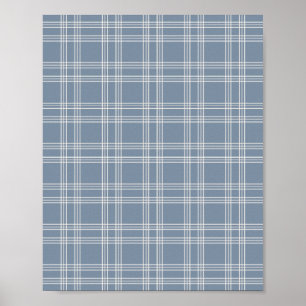 Póster Dusty Blue Gingham