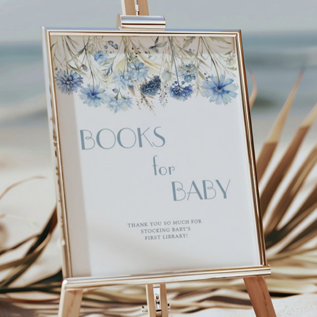 Póster DUSTY Blue Hydrangea Baby Shower Libros Para Bebés (Subido por el creador)
