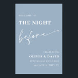 Póster Dusty Blue La Noche Antes Del Ensayo De La Cena Ró<br><div class="desc">Eleva tu cena de ensayo con nuestro elegante signo Dusty Blue La noche antes del ensayo de la cena. Con un sofisticado fondo azul polvoriento y delicados acentos florales, este letrero le da un toque de clase a cualquier entorno. La cuidada tipografía guía a los huéspedes durante toda la noche,...</div>