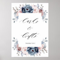 Dusty Blue Mauve Rosa Pink Slate Cards & Gifts