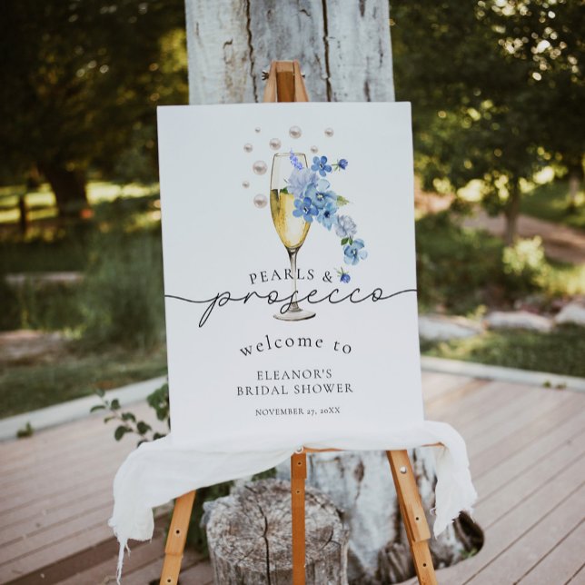 Póster Dusty Blue Wildflower Bridal Shower Bienvenida (Subido por el creador)