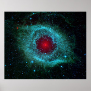 Póster Dusty Eye of Helix Nebula by Spitzer Telescope