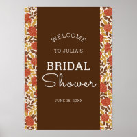 Dusty Orange Peony Flores Otoño Bridal Shower