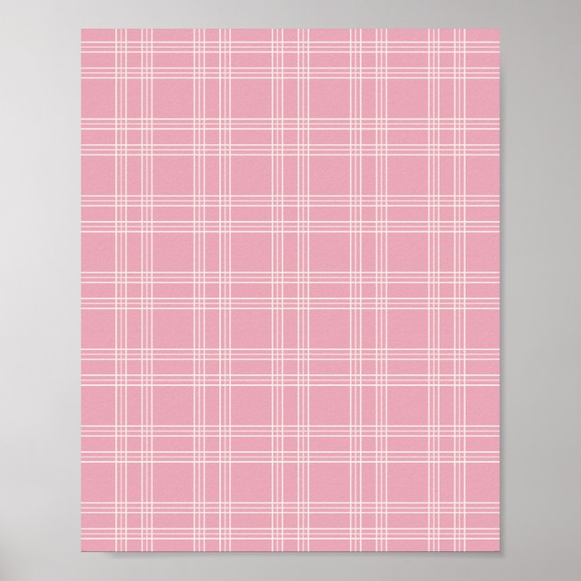 Póster Dusty Pink Gingham (Frente)