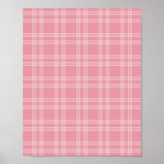 Póster Dusty Pink Gingham 02 (Frente)