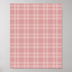 Póster Dusty Rosa Gingham